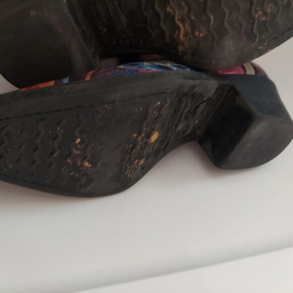 Funky Colorful Cowboy Rain Boots  Size 5 Pointed Toe EU 35 - Picture 11 of 16